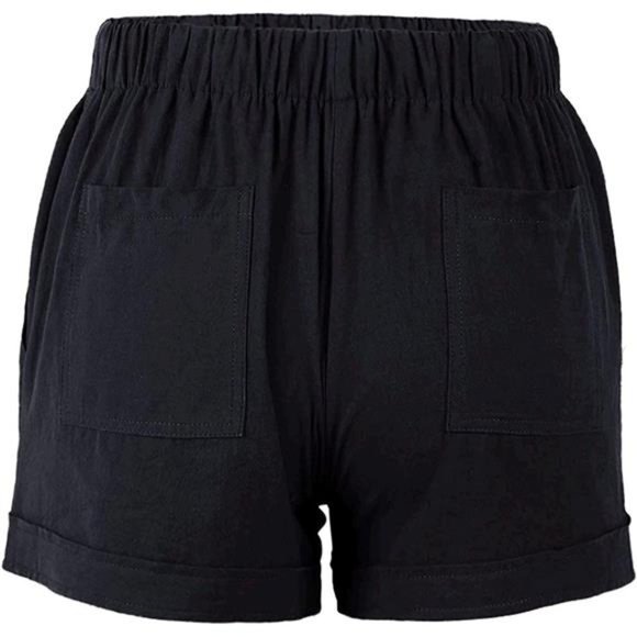 Womens Comfy Drawstring Casual Elastic Waist Pocketed Shorts - Picture 5 of 5